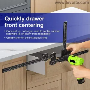 Levoite™ Pro - Pro Max Cabinet Hardware Jig Adjustable Drill Guide
