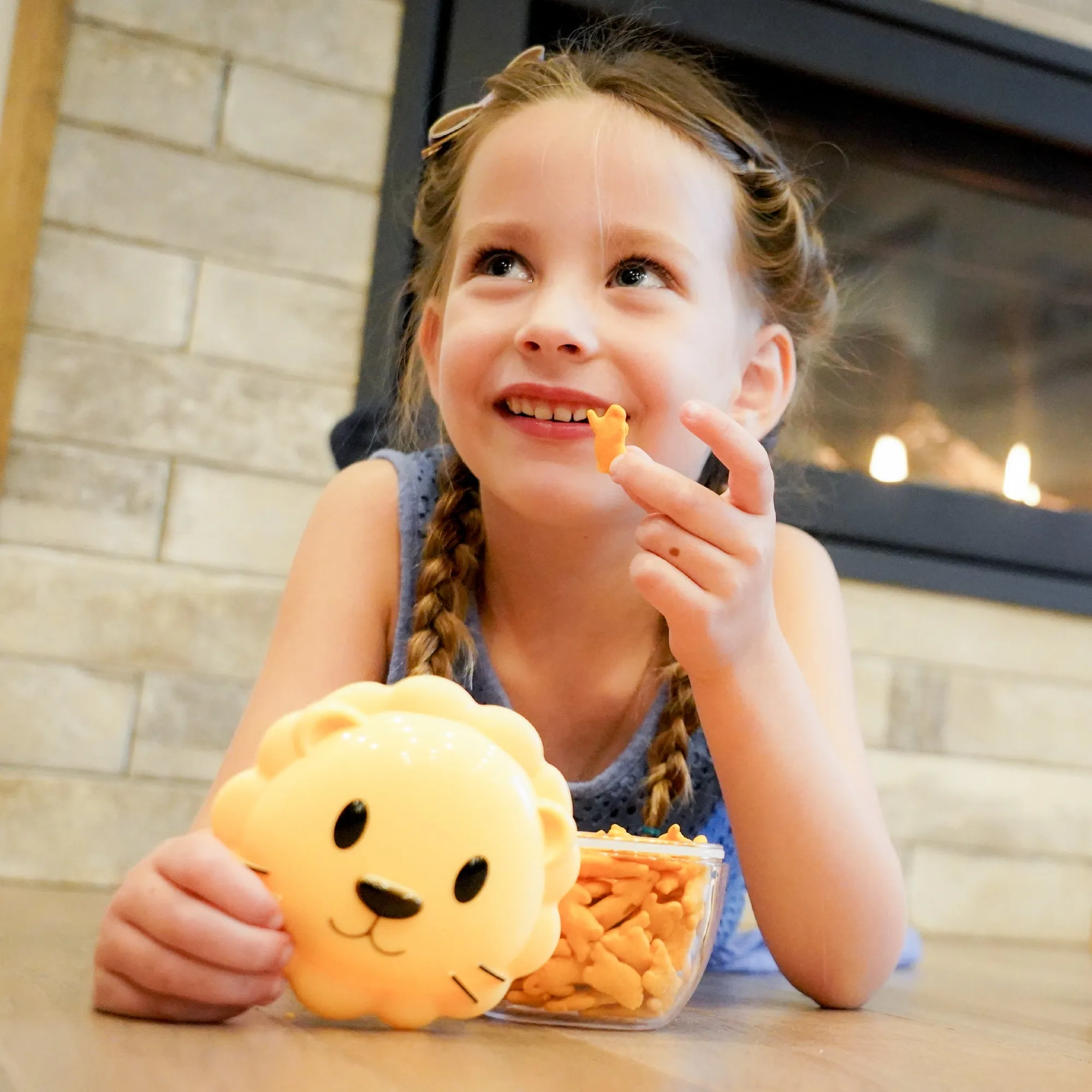 Melii Lion Snack Containers with Lids - Safe and Playful Food Storage for Toddlers and Kids