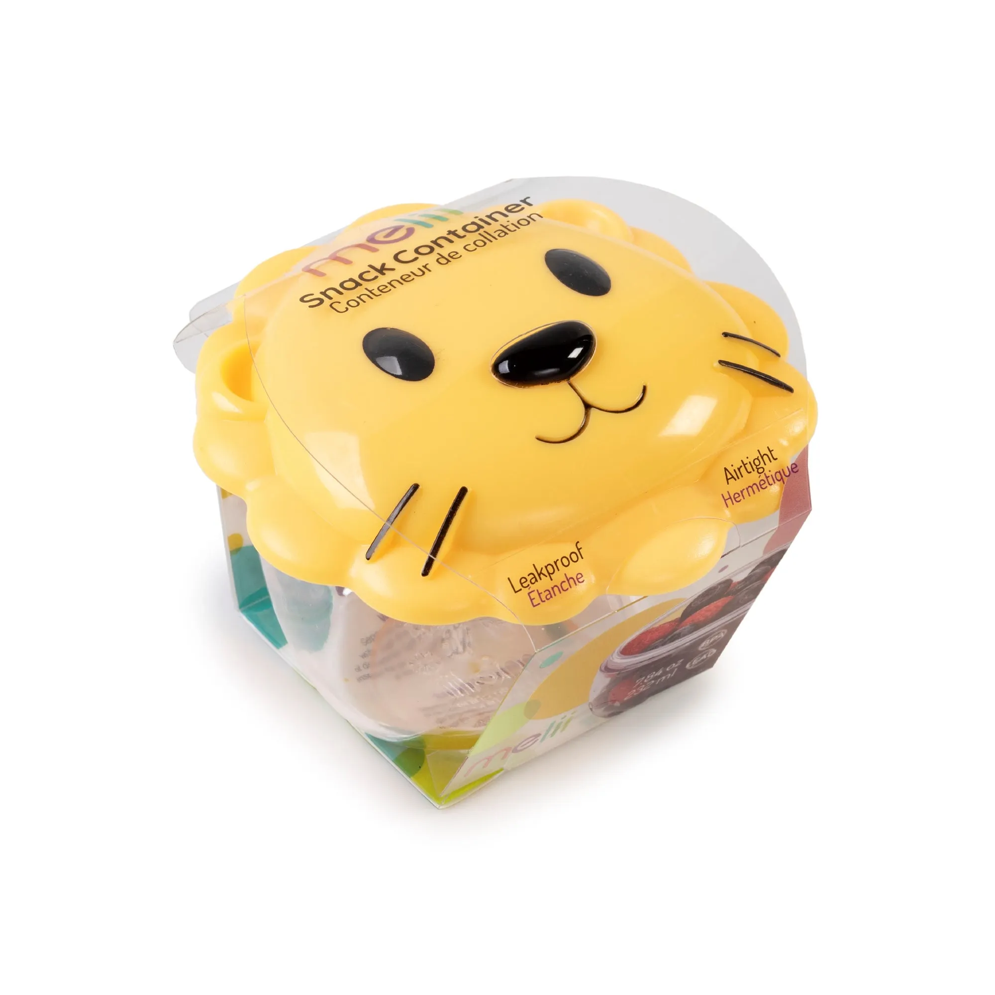 Melii Lion Snack Containers with Lids - Safe and Playful Food Storage for Toddlers and Kids