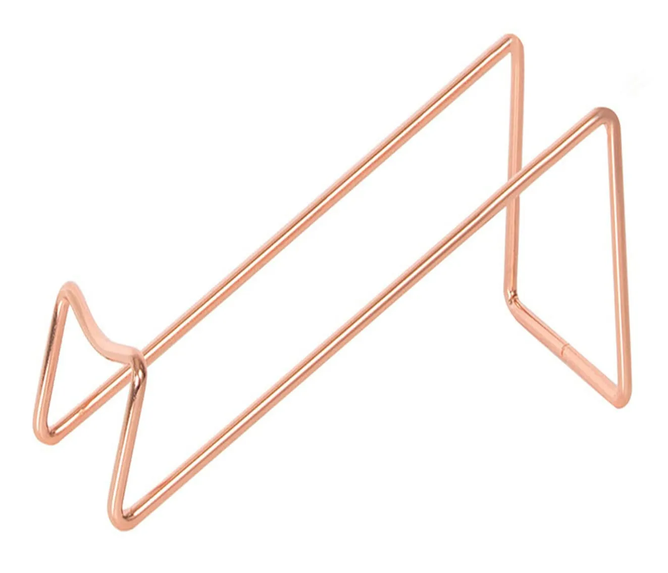 METALLIC ROSE GOLD TABLETOP SINGLE BOTTLE WINE RACK MINIMALIST DISPLAY RACK WINE BOTTLE HOLDER - PACK OF 1