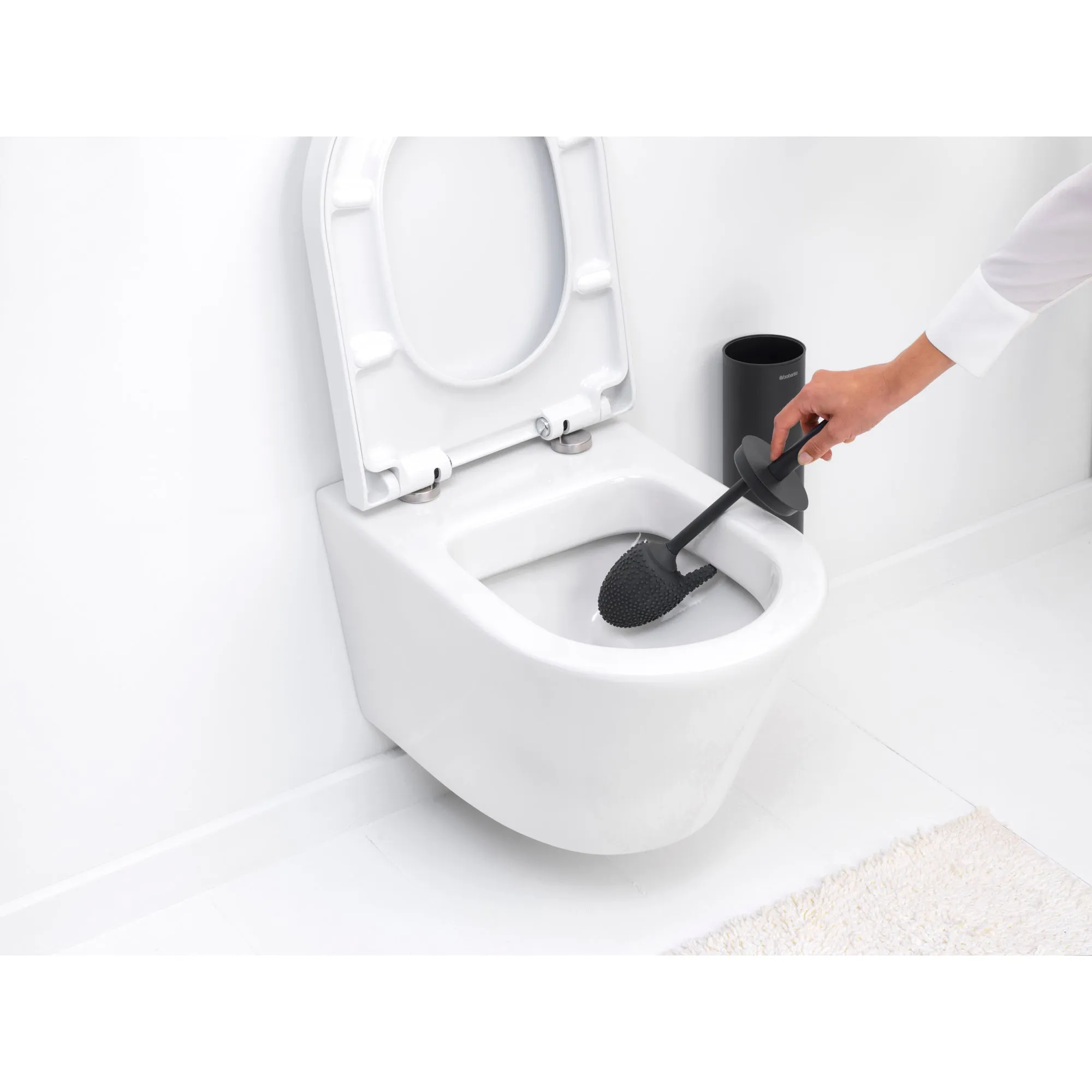 Mindset Toilet Brush-Mineral Infinite Grey- Silicon Head Brush