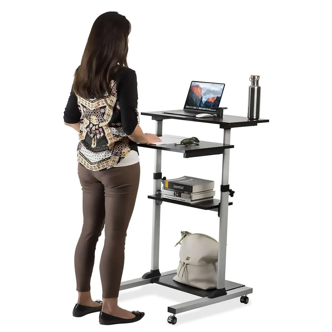 Mount-It! MI-7940 Height-Adjustable Rolling Standing Desk