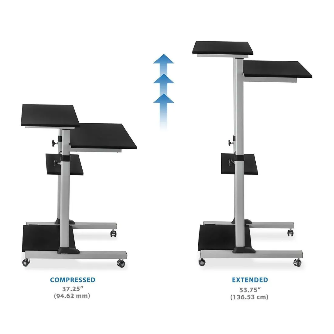 Mount-It! MI-7940 Height-Adjustable Rolling Standing Desk