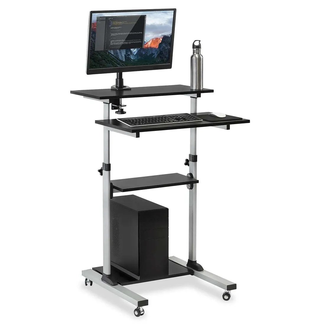 Mount-It! MI-7940 Height-Adjustable Rolling Standing Desk