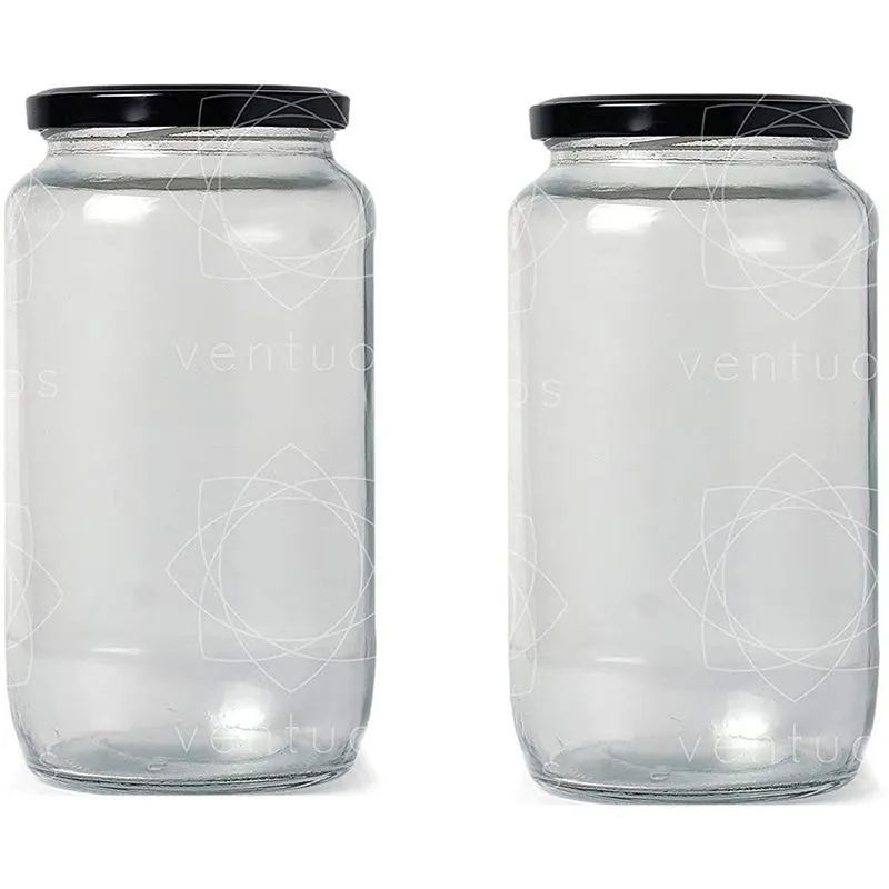 Nuala Airtight Storage Jar ( 1000 ML) - Set Of Two