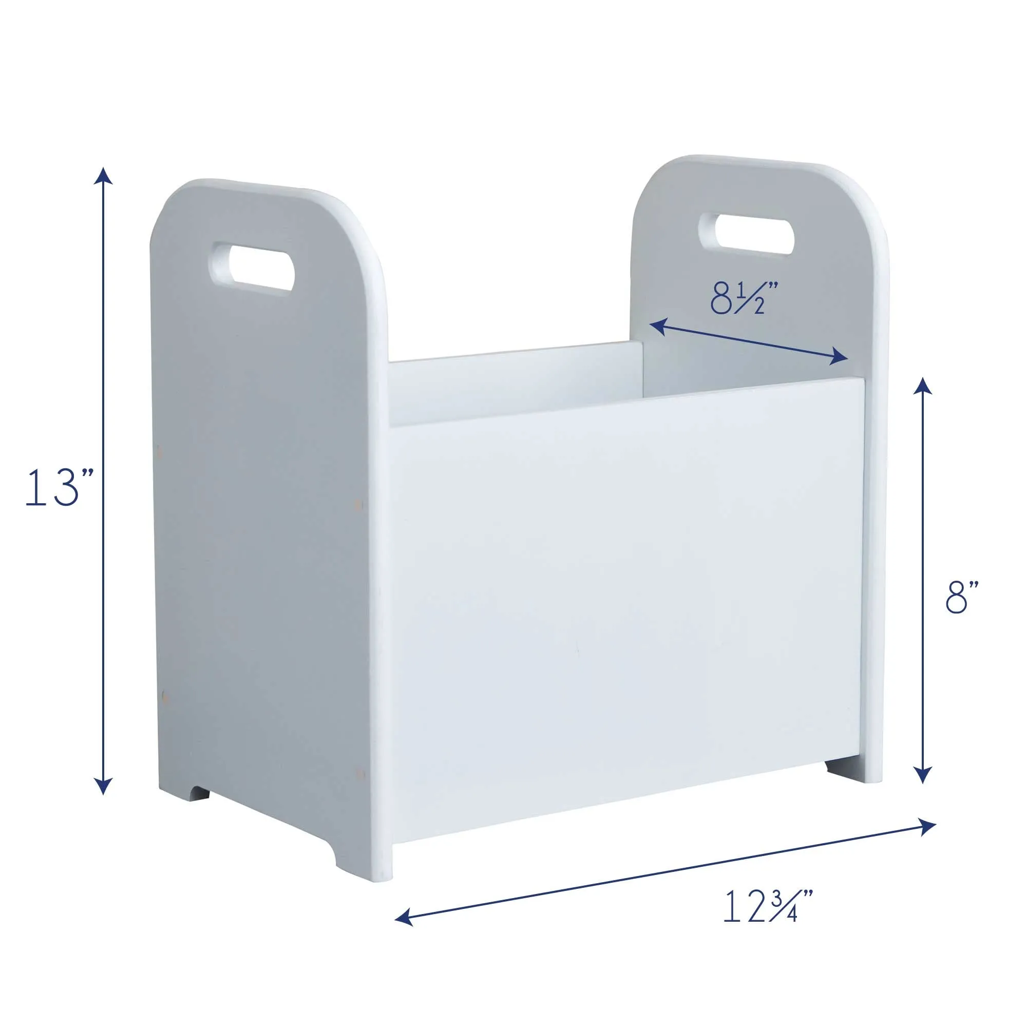 Personalized Light Gray Circle Book Caddy