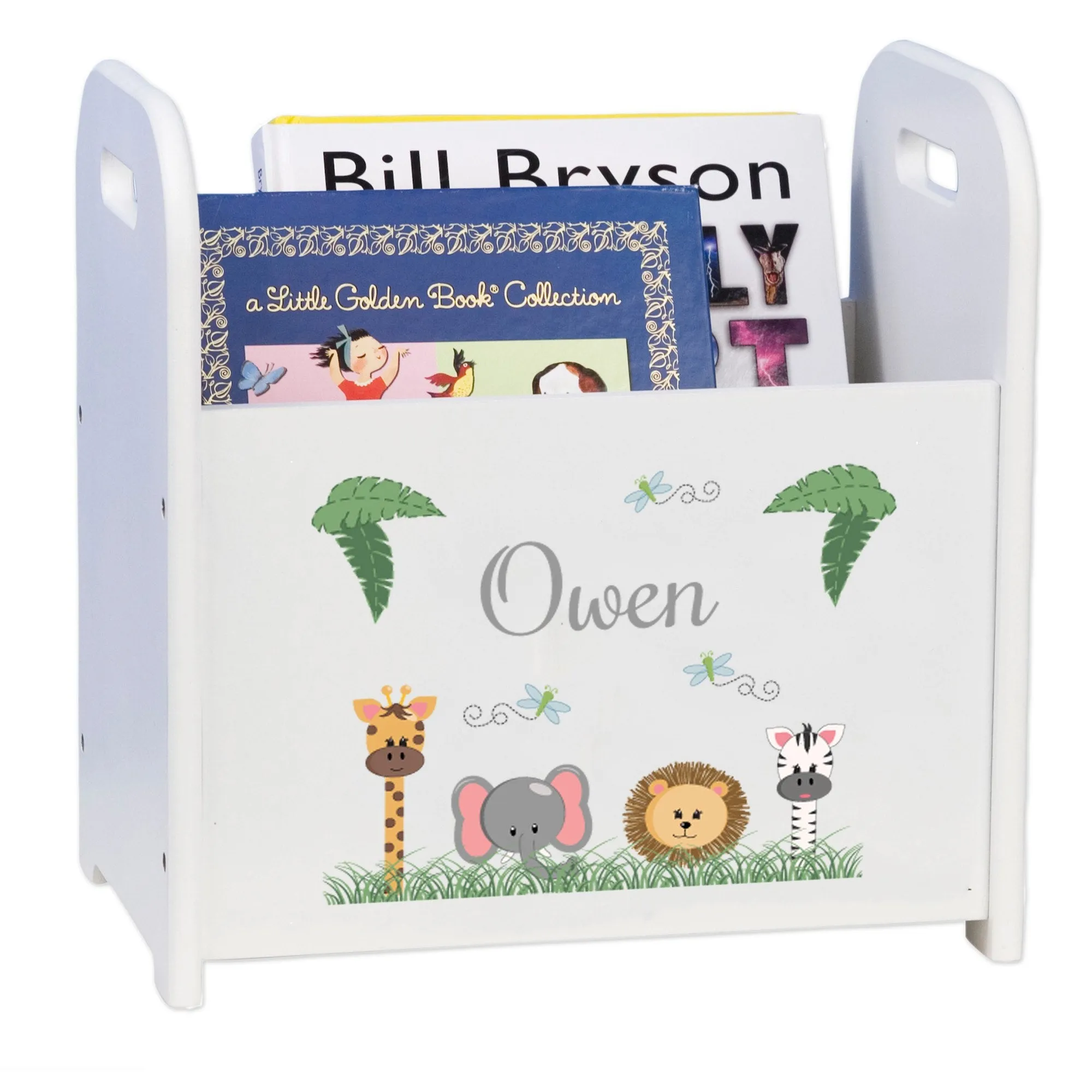 Personalized Safari Animals Book Caddy