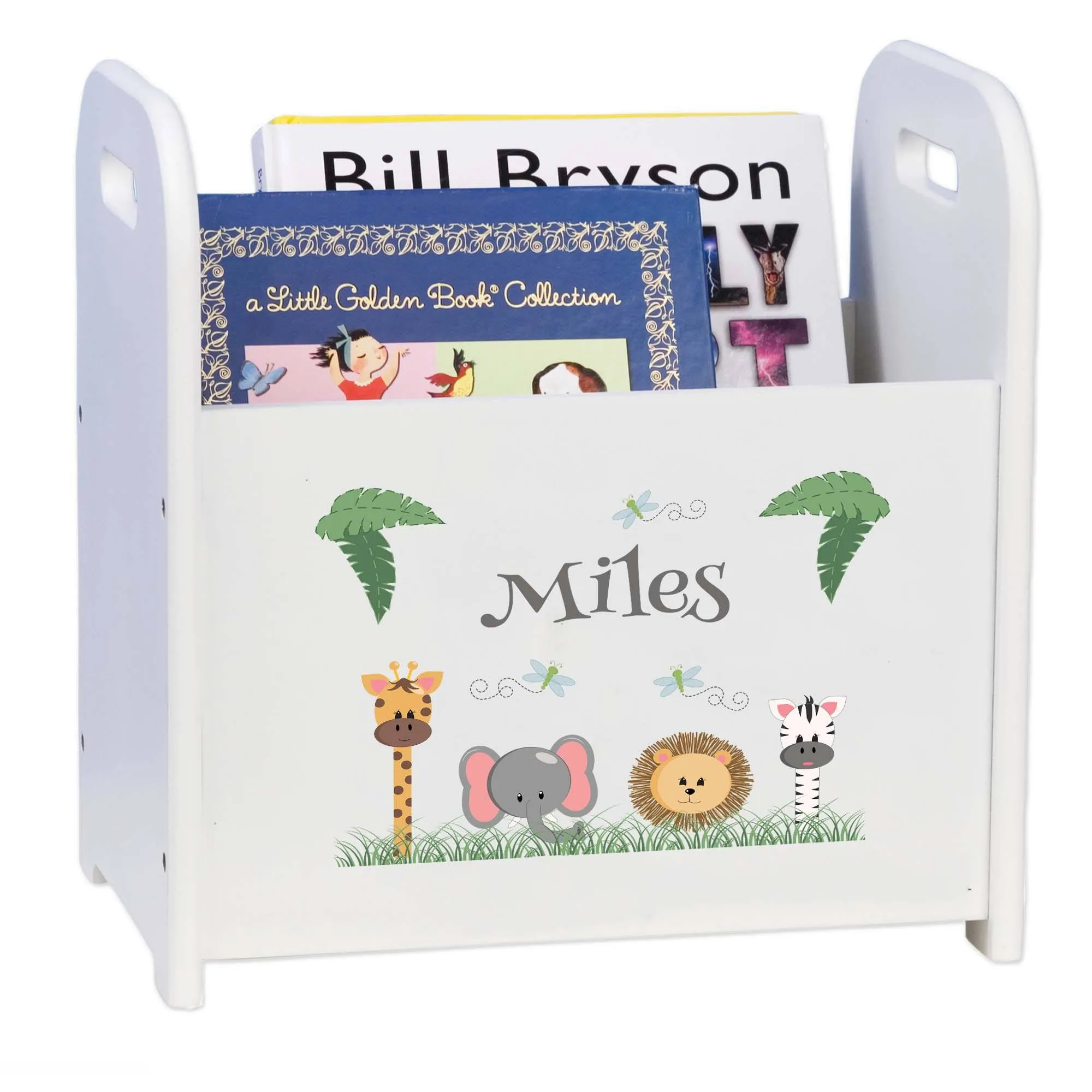 Personalized Safari Animals Book Caddy