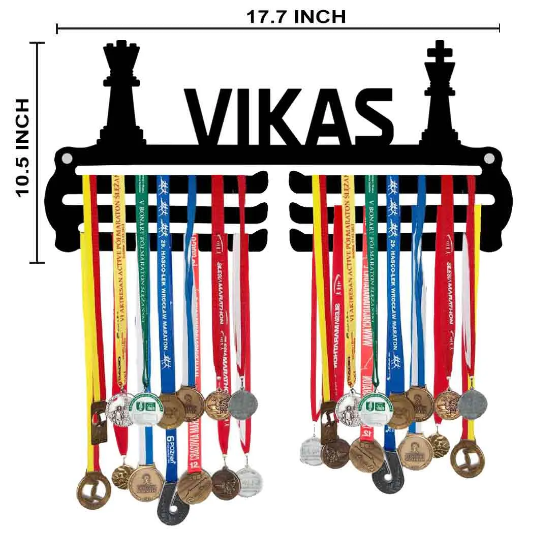 Personalized Wall-Mounted Medal Hanging Stand - Chess Medal Organizer