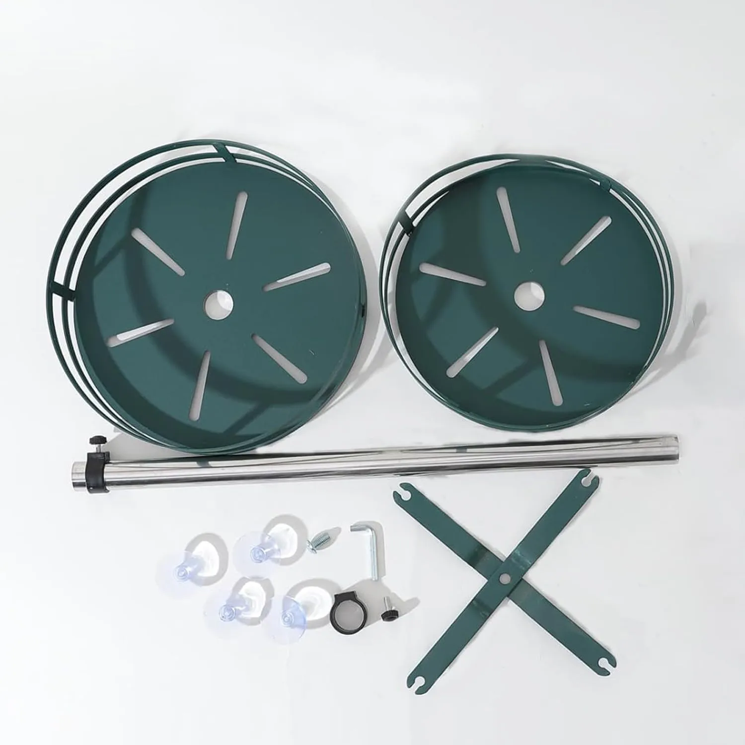 Plantex 2-Layer Rotating Spice Rack|Circular Shelf For Cabinet Countertop|360-Degree Rotable Kitchen Trolley|Fruit Basket (Dark Green)