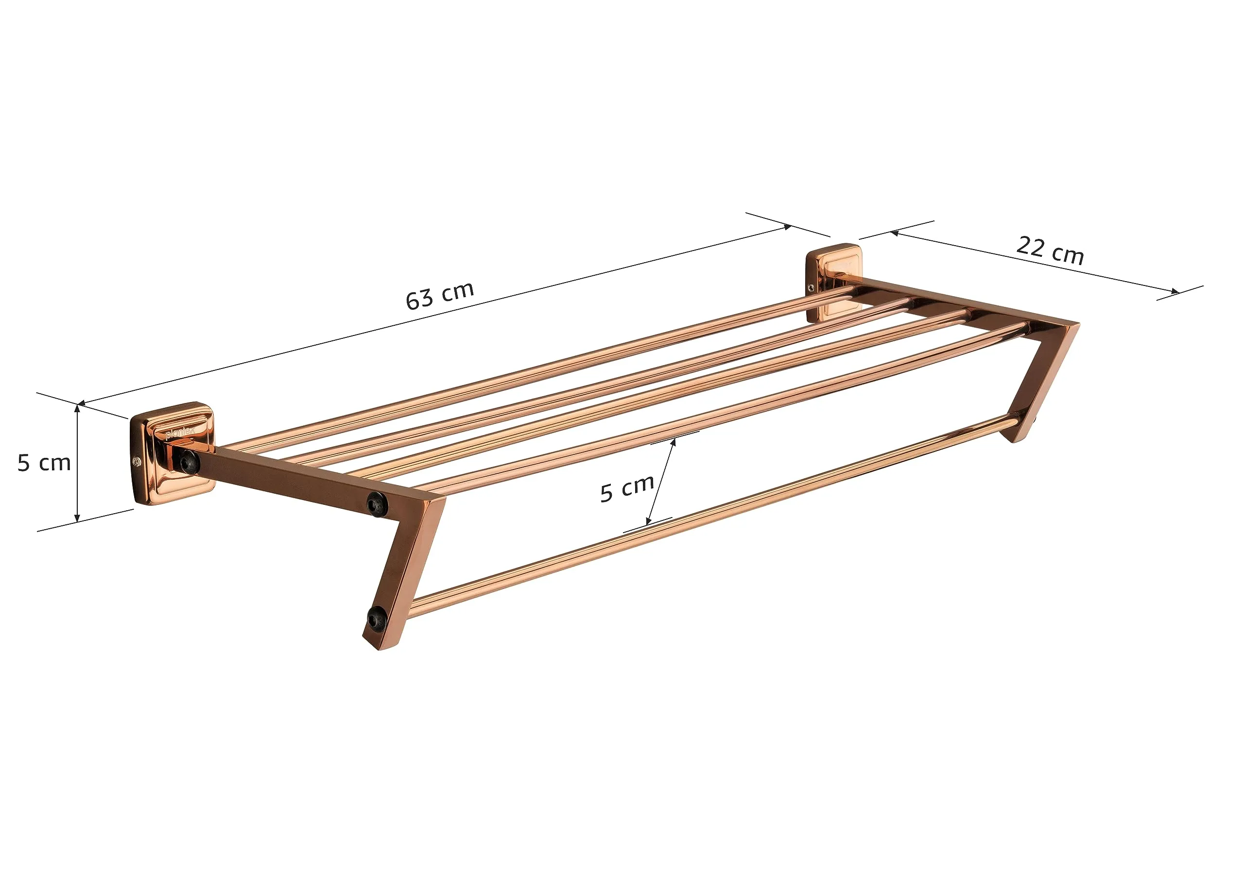 Plantex Decan Rose Gold Finish Bathroom Towel Holder Stand - 24 inches (304 Stainless Steel)