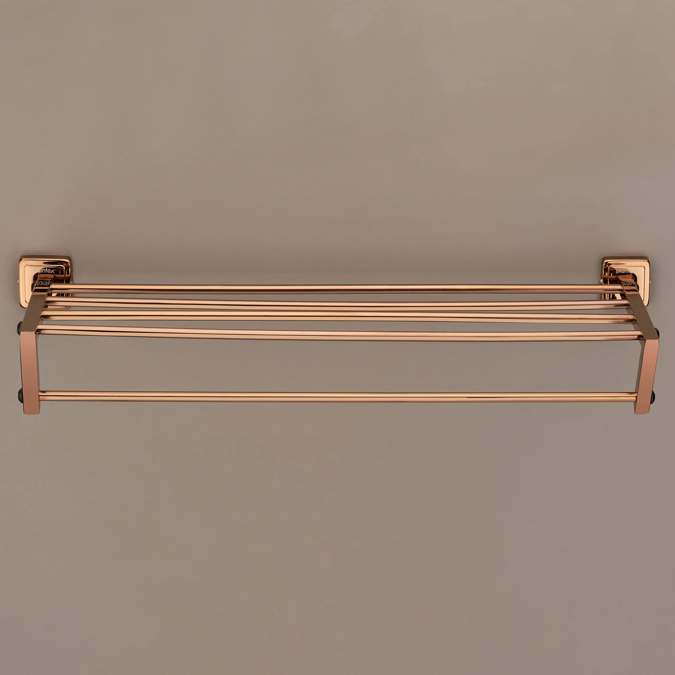 Plantex Decan Rose Gold Finish Bathroom Towel Holder Stand - 24 inches (304 Stainless Steel)