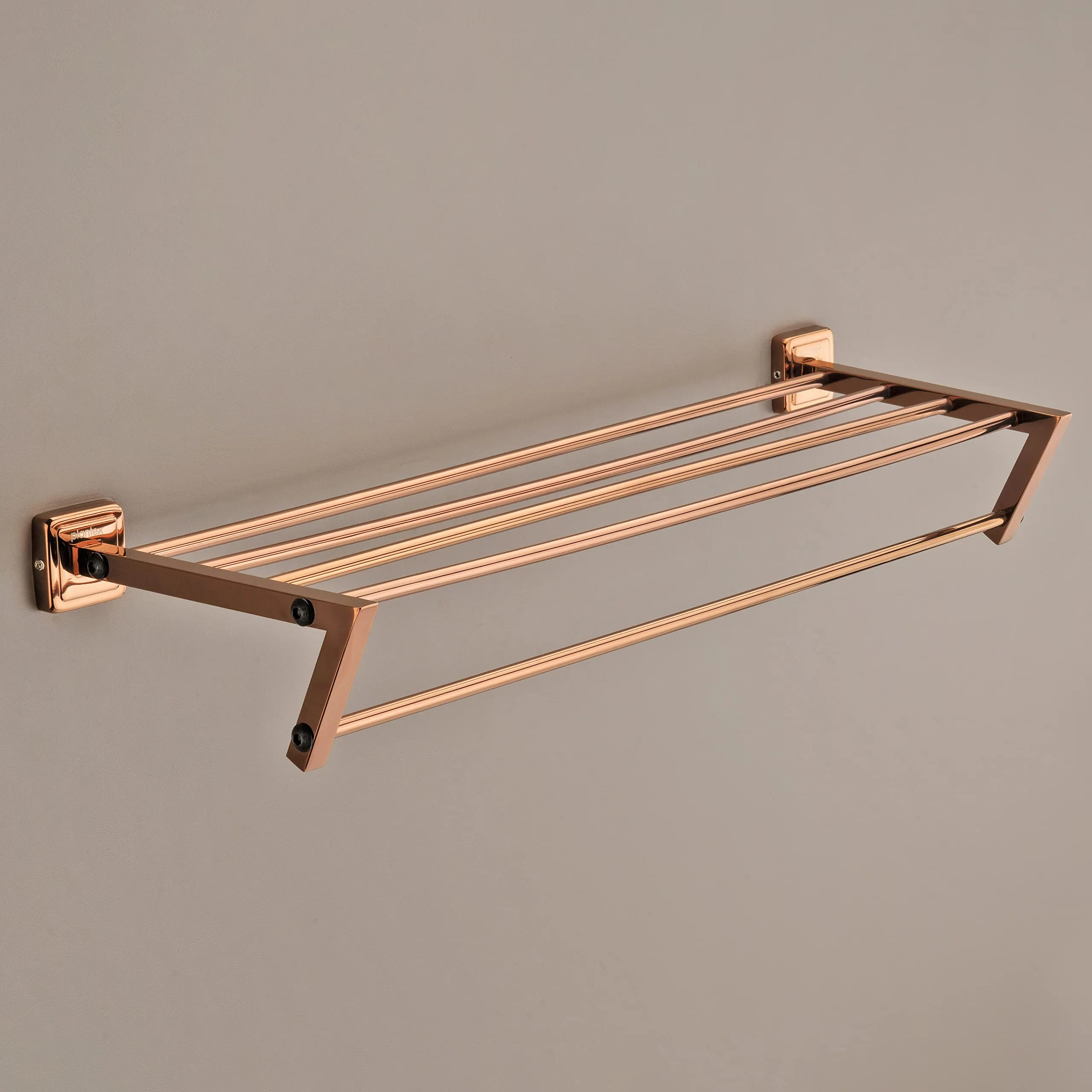 Plantex Decan Rose Gold Finish Bathroom Towel Holder Stand - 24 inches (304 Stainless Steel)