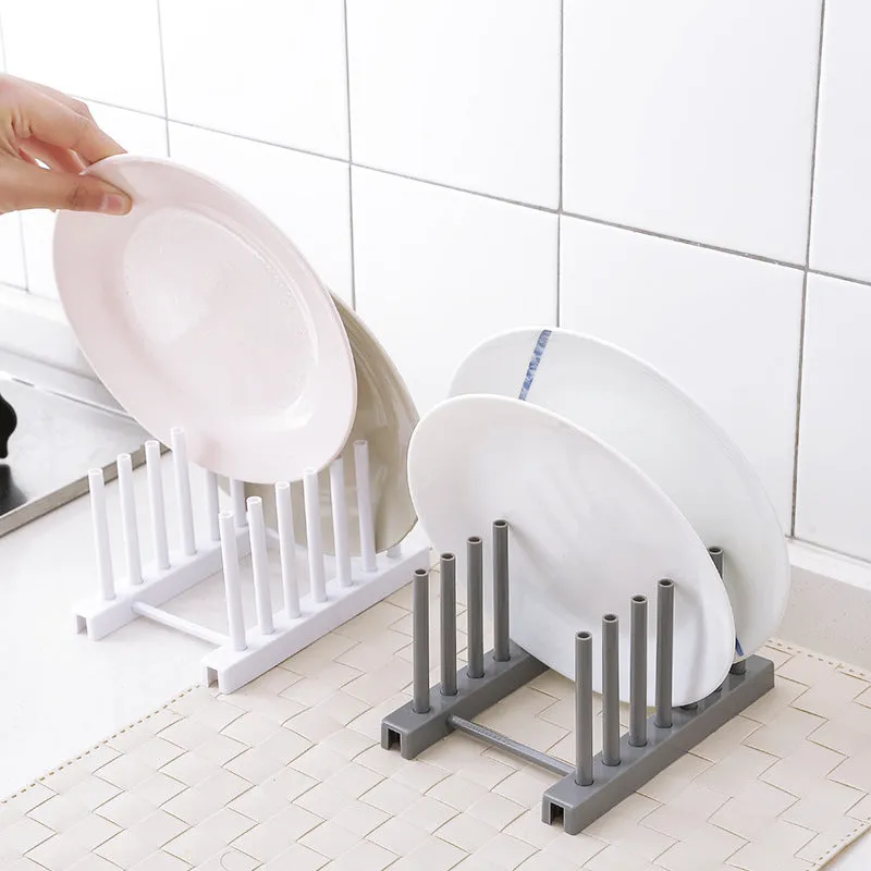 Plastic Dish Rack Bowl Rack Plate Rack Pot Cover Rack Kitchen Supplies Storage Rack Drain Rack