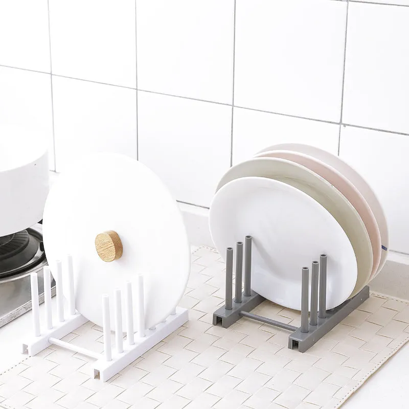 Plastic Dish Rack Bowl Rack Plate Rack Pot Cover Rack Kitchen Supplies Storage Rack Drain Rack