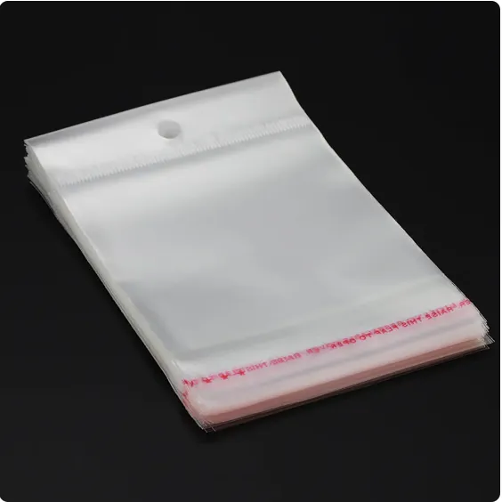 Polyprop Cellophane Selfseal Bags 20x26cm Punch Hanging Hole 100pack