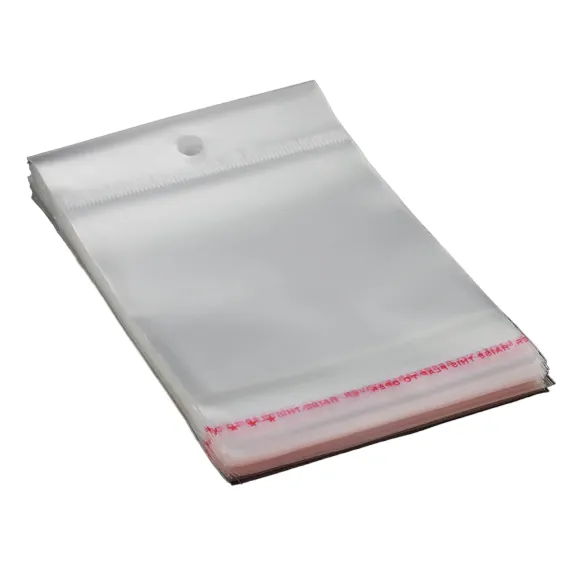 Polyprop Cellophane Selfseal Bags 20x26cm Punch Hanging Hole 100pack