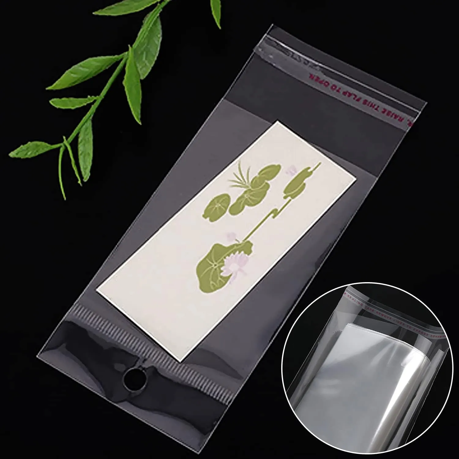 Polyprop Cellophane Selfseal Bags 20x26cm Punch Hanging Hole 100pack