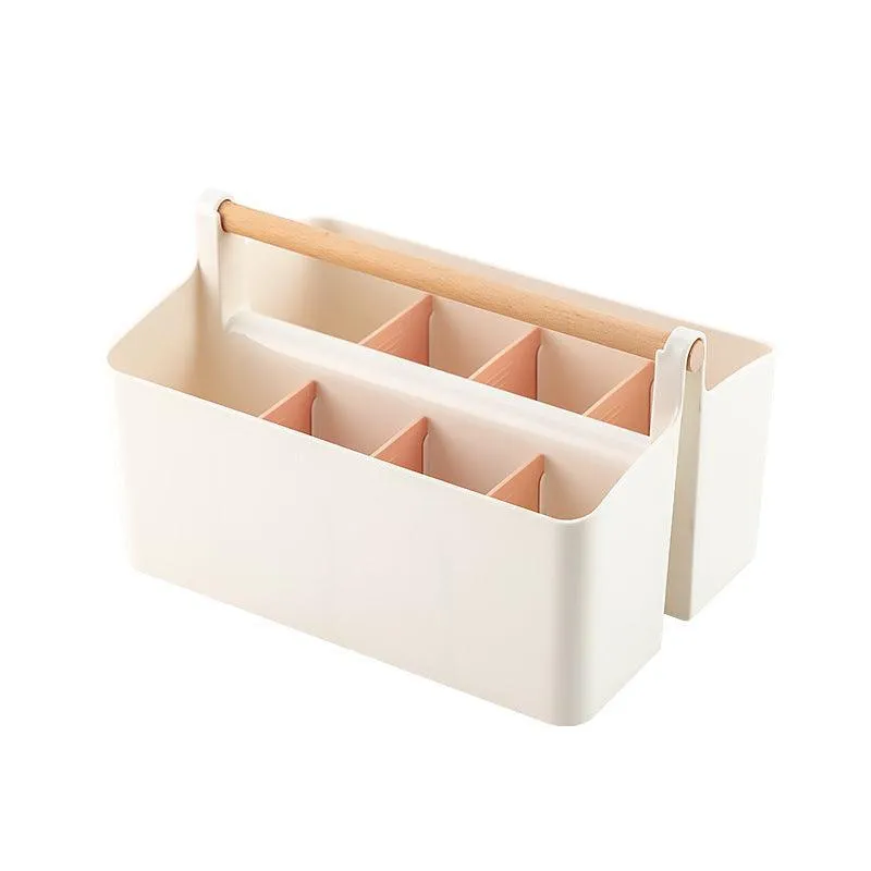 Portable Storage Caddy with Adjustable Dividers for Multipurpose Use