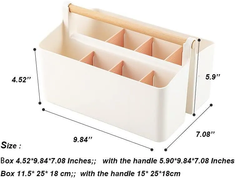 Portable Storage Caddy with Adjustable Dividers for Multipurpose Use