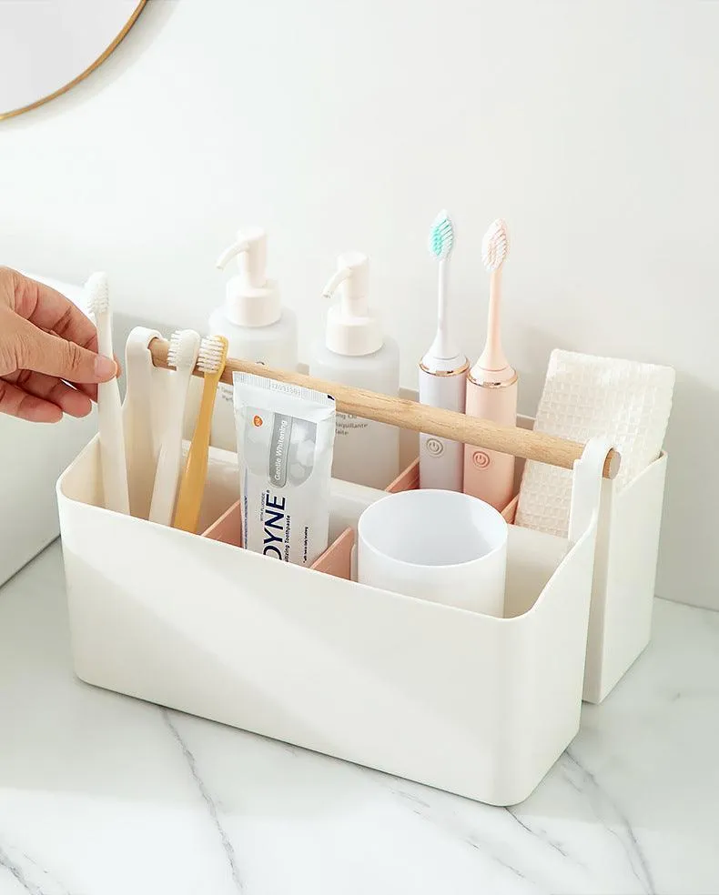 Portable Storage Caddy with Adjustable Dividers for Multipurpose Use