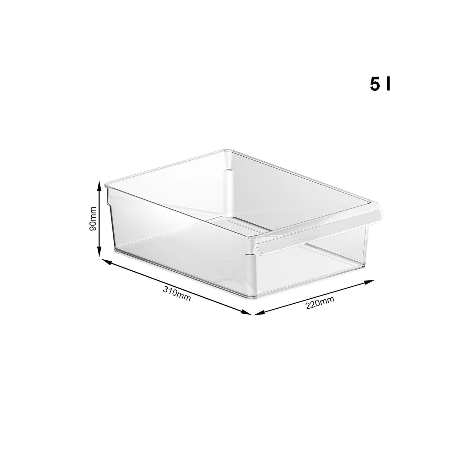 Rotho - (Set of 3) LOFT Fridge Organizer Storage Container (1006400096)