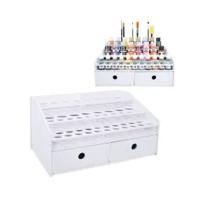 Sanfurney Paint Rack | Pigment Ink Bottle Holder | Paint Tool Storage with Organizer | Cabinet Holder for 59 Bottles of Paints