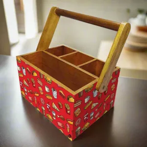 Silverware Caddy With Handle for Dining Table Organizer - Hunger Food