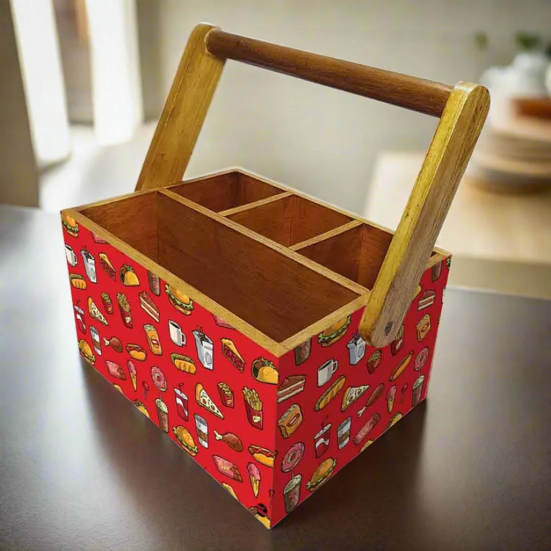 Silverware Caddy With Handle for Dining Table Organizer - Hunger Food