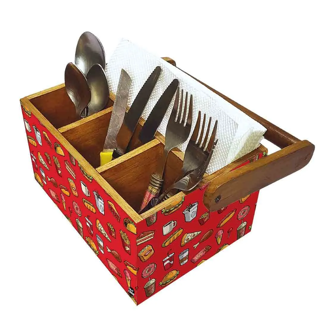Silverware Caddy With Handle for Dining Table Organizer - Hunger Food