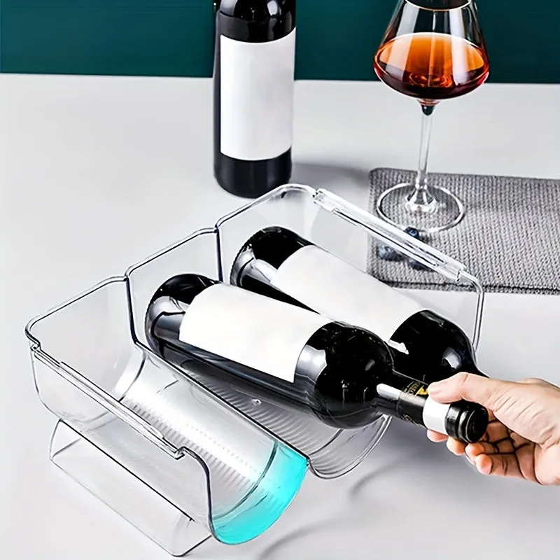 Stackable Wine Rack Organizer for Fridge or Kitchen Storage