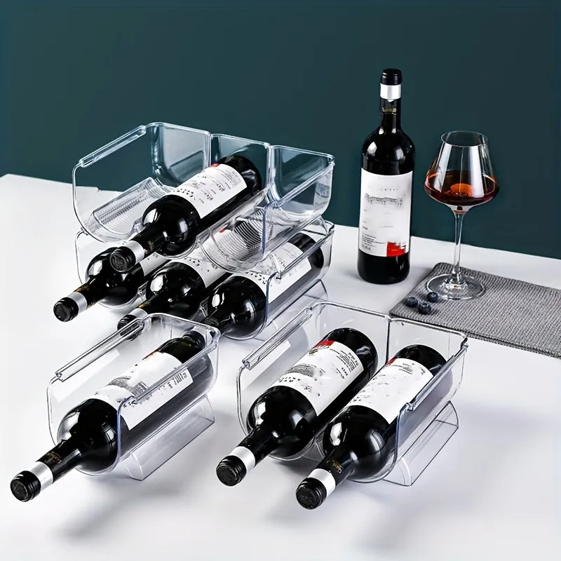 Stackable Wine Rack Organizer for Fridge or Kitchen Storage
