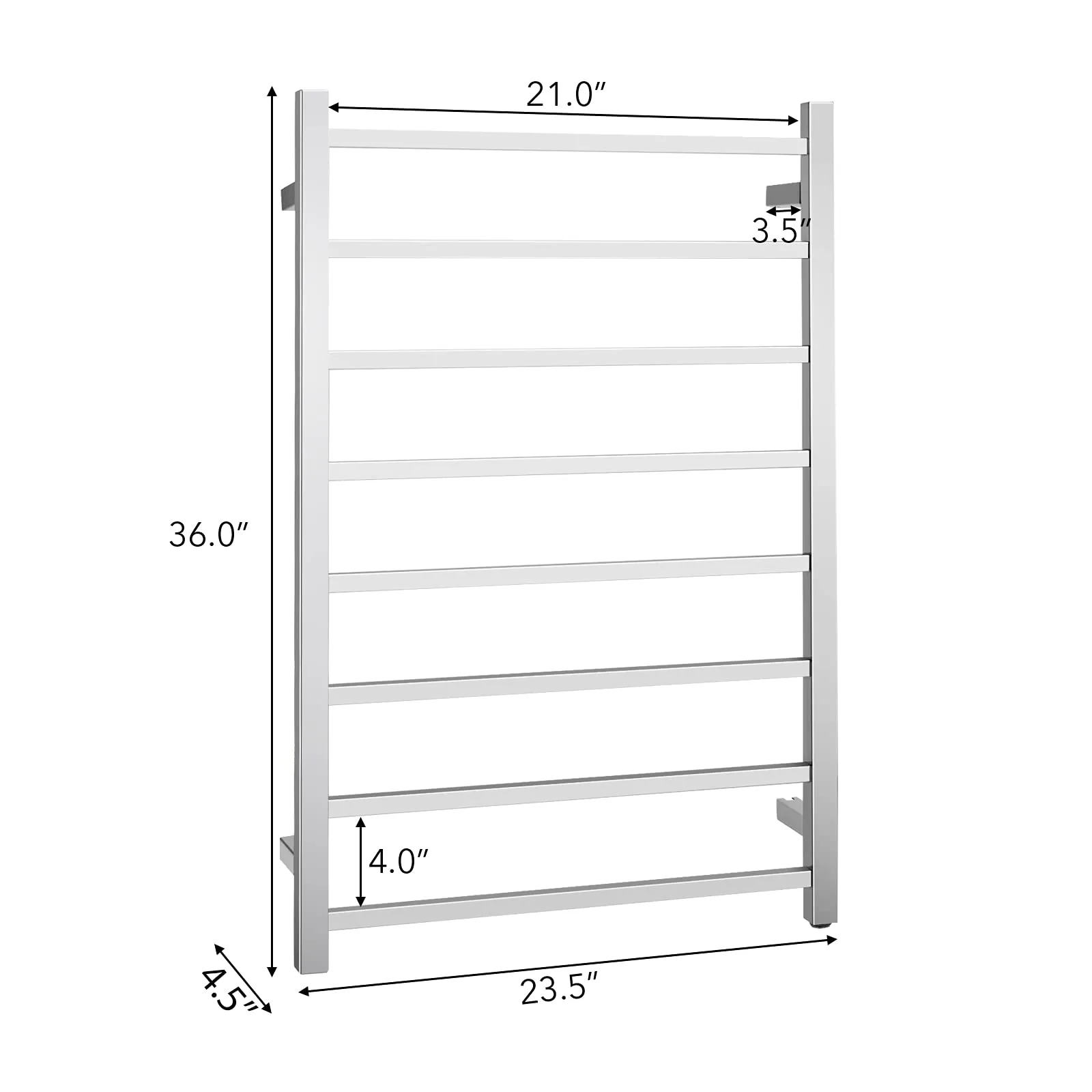 Tangkula Towel Warmer 8 Bars, Wall Mounted Electric Heated Towel Rack