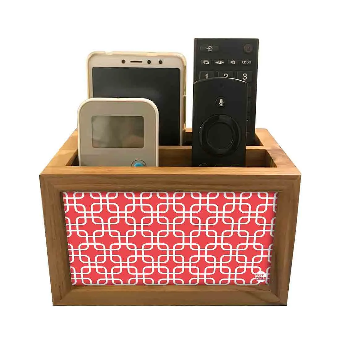 Tv Remote Caddy Organiser -  Pattern Pink