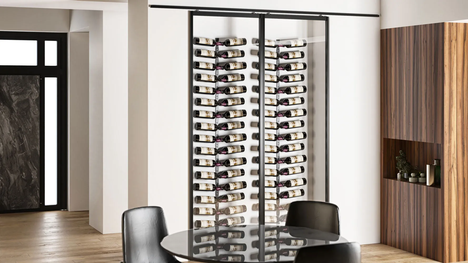 VintageView Helix Dual 15 (minimalist wall mounted metal wine rack)