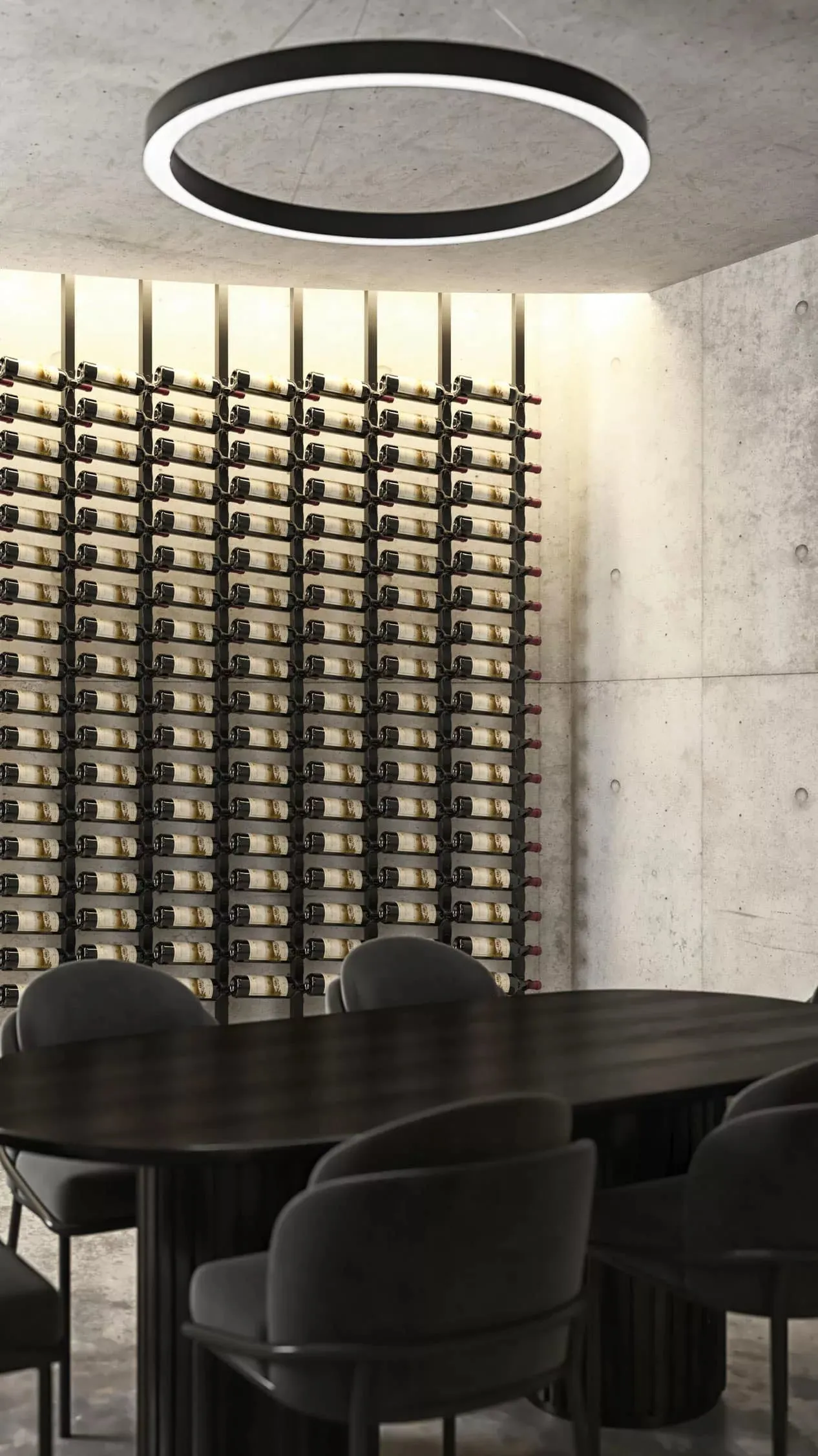VintageView Helix Single 45 (minimalist wall mounted metal wine rack kit)