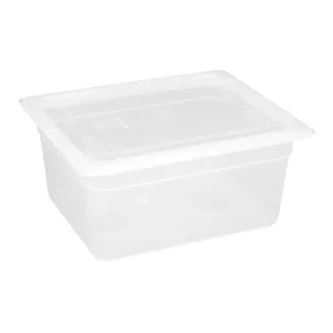 Vogue Polypropylene 1/2 Gastronorm Container with Lid 150mm (Pack of 4) - GJ516