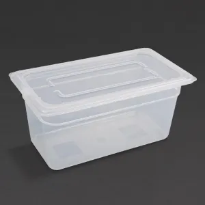 Vogue Polypropylene 1/3 Gastronorm Container with Lid 150mm (Pack of 4) - GJ520