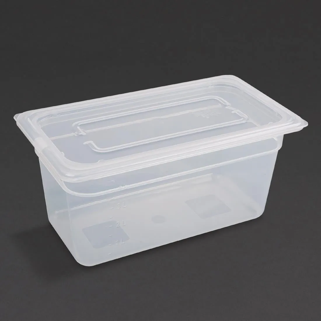 Vogue Polypropylene 1/3 Gastronorm Container with Lid 150mm (Pack of 4) - GJ520