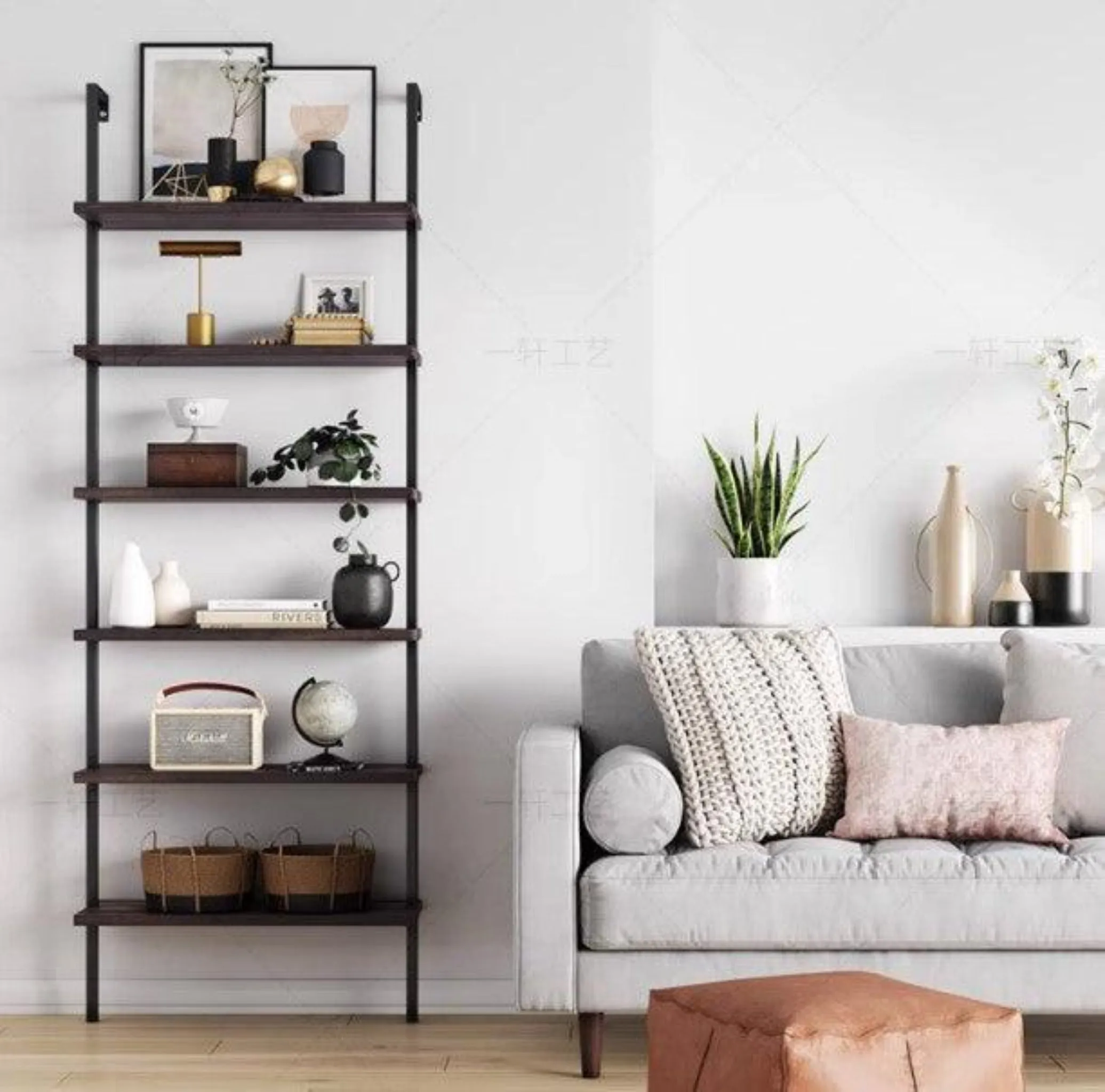 Wall Mount Industrial Solid Wood Display Shelf | MATEO