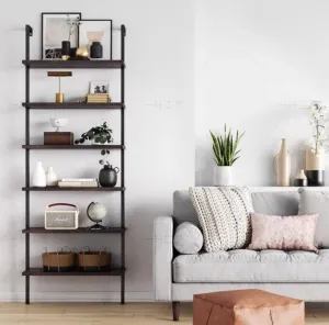 Wall Mount Industrial Solid Wood Display Shelf | MATEO