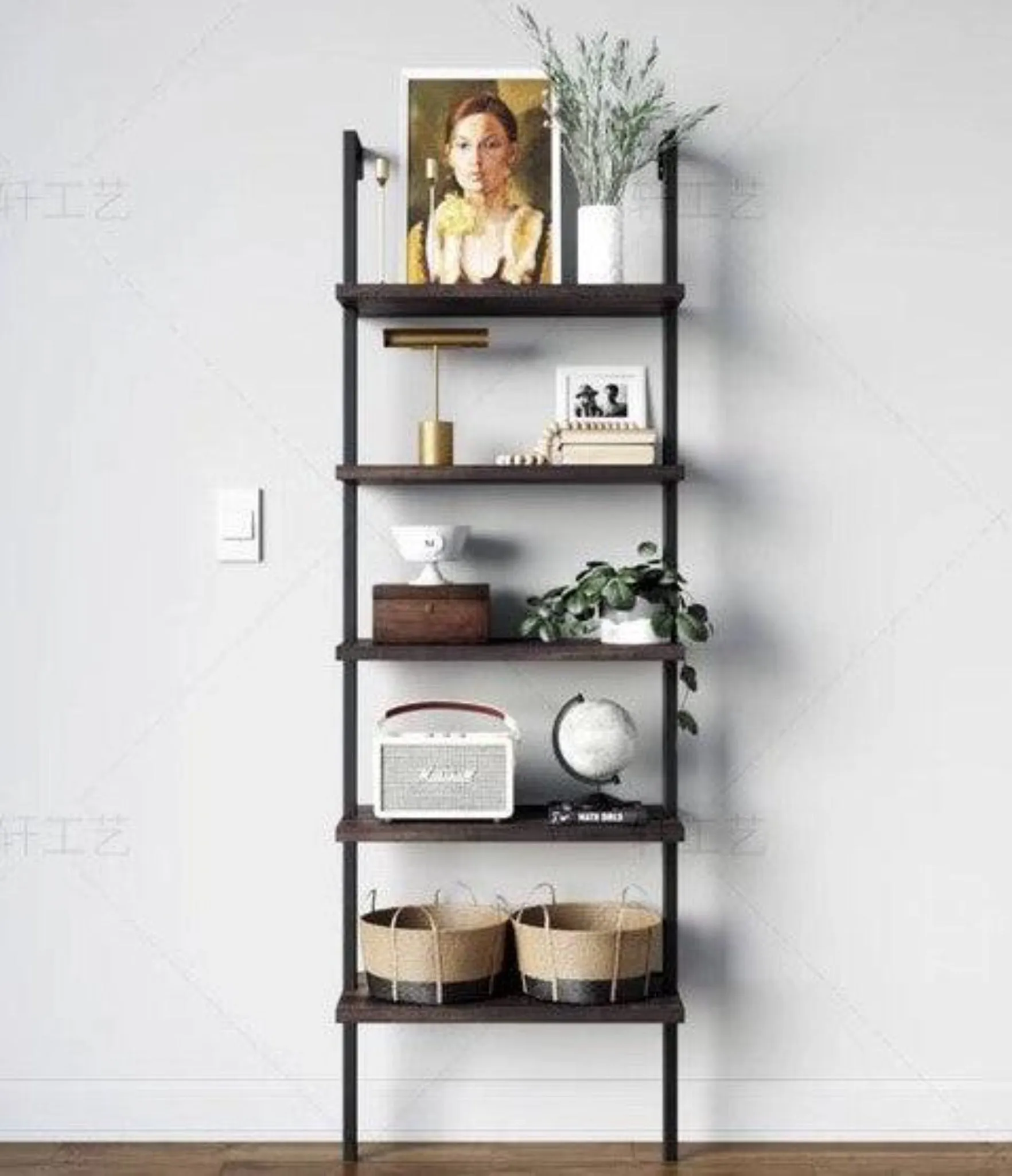 Wall Mount Industrial Solid Wood Display Shelf | MATEO