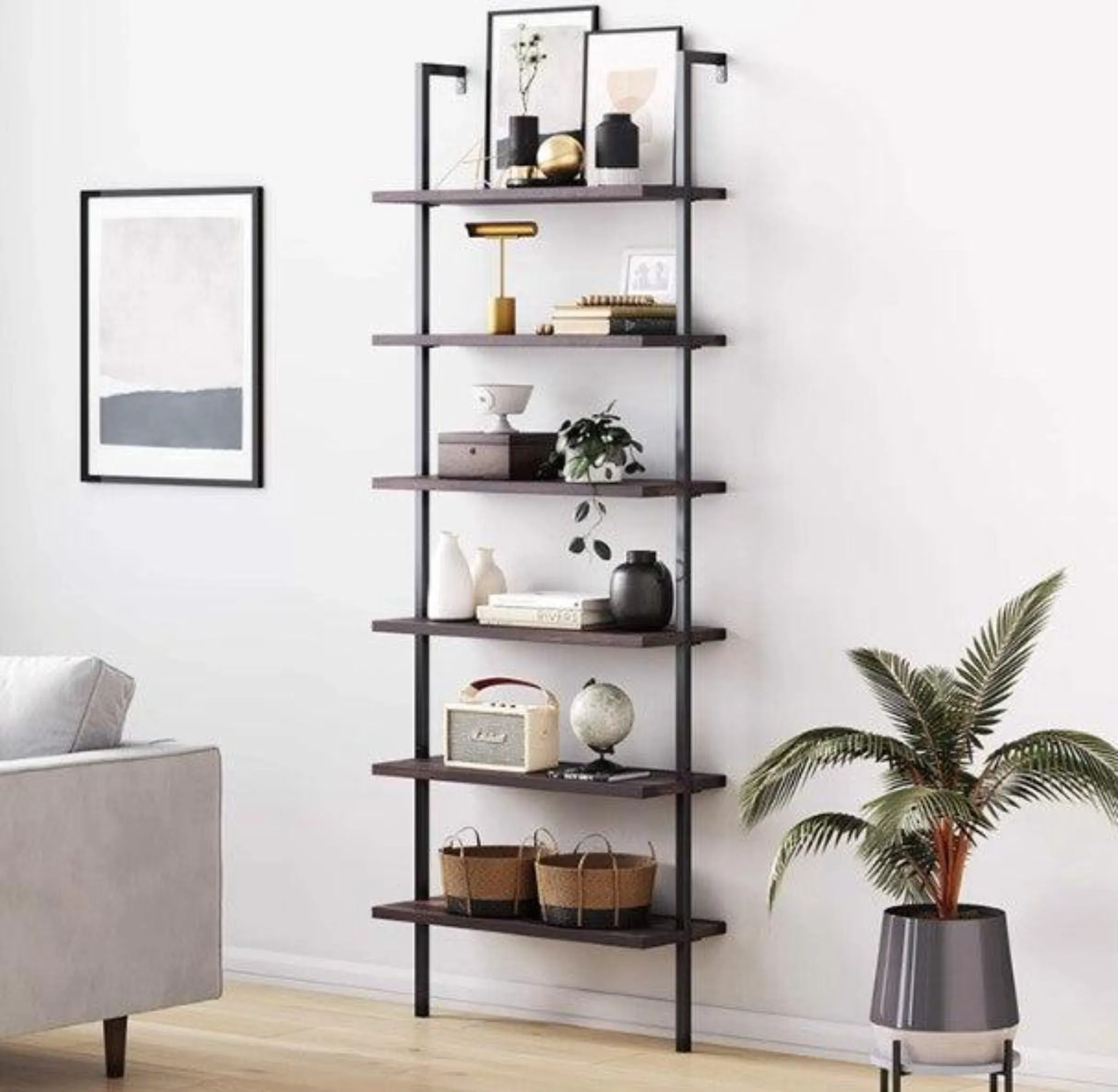 Wall Mount Industrial Solid Wood Display Shelf | MATEO