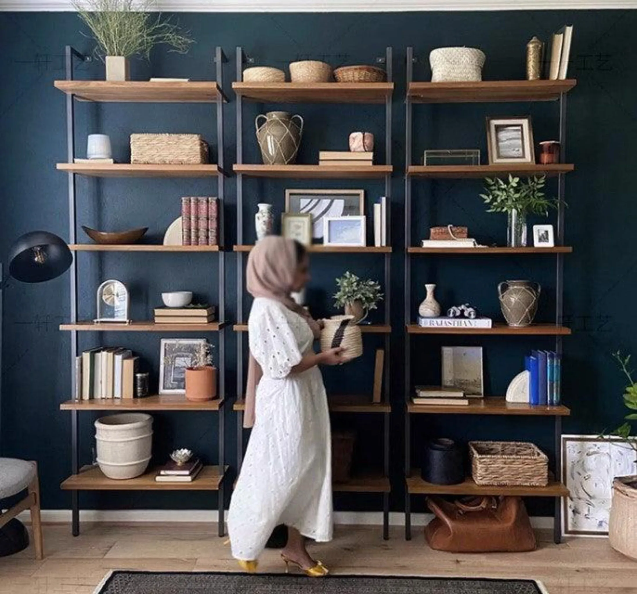 Wall Mount Industrial Solid Wood Display Shelf | MATEO