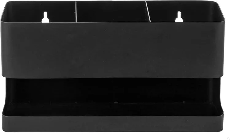 Wall Mounted Black Metal Hair Tools Organizer, Salon Styling Accessories Rack for Blow Dryer Straightener Curling Iron