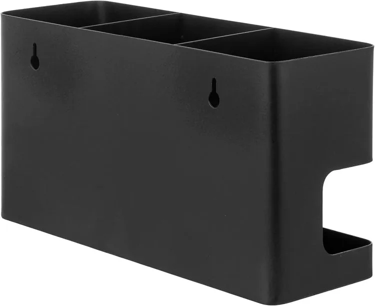 Wall Mounted Black Metal Hair Tools Organizer, Salon Styling Accessories Rack for Blow Dryer Straightener Curling Iron
