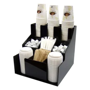 Winco 3-Tier, 3-Stack Plastic Cup and Lid Organizer (Winco CLSO-3T)